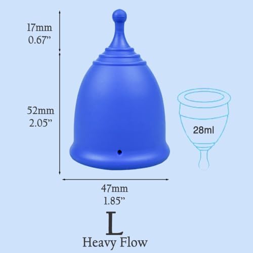 Close up of the ergonomic stem on the SHORDY Blue period cup.