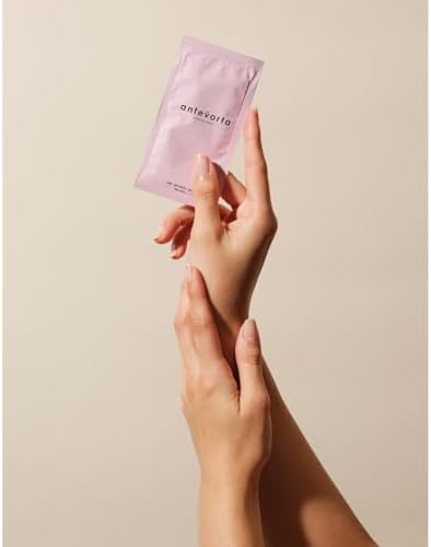 Back of Antevorta wipes box showing natural botanical ingredients and usage instructions.