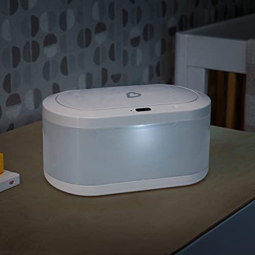 Munchkin touch free wipe warmer in a modern nursery setting