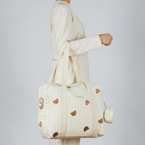 Gobabymart maternity travel tote bag side profile.