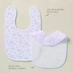Soft absorbent muslin bibs for baby boys and girls