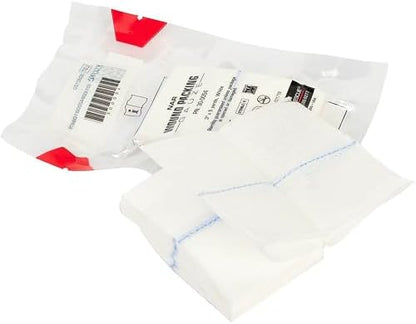 Sterile one ply medical gauze with visible X-ray detectable line for safety