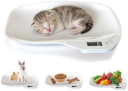 HMRCYTE digital puppy scale top view with clean white surface and metric measurements
