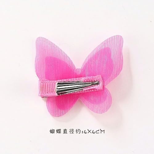 Assorted butterfly pearl hair clips for cats and dogs
