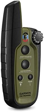 Green Garmin dog training collar device with contact points