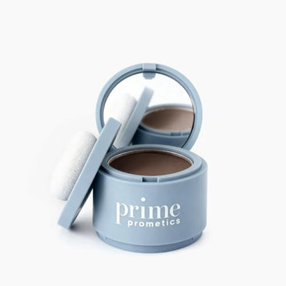 Prime Prometics hairline powder open compact showing sponge and mirror