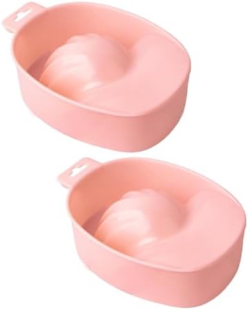 Auear light pink manicure bowl for gel polish removal
