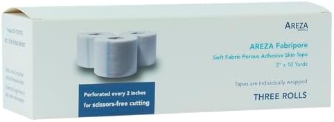 Close up view of the porous skin soft fabric cloth medical adhesive tape texture