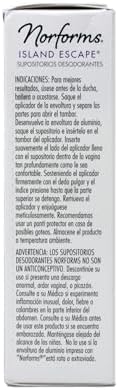 Back of Norforms packaging showing ingredients and pH balanced benefits.