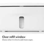 OXO Tot gray wipes dispenser clear indicator window
