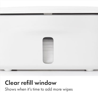 OXO Tot gray wipes dispenser clear indicator window