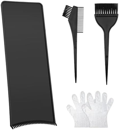 Close up of balayage highlighting board with teeth for hair separation