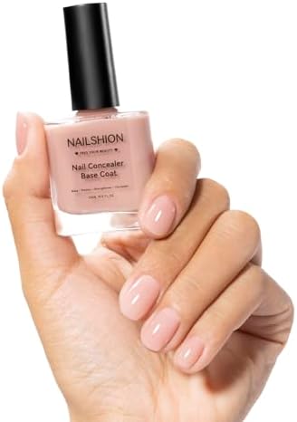 Nailshion ridge filler base coat packaging detail highlighting the 15-free clean beauty label.