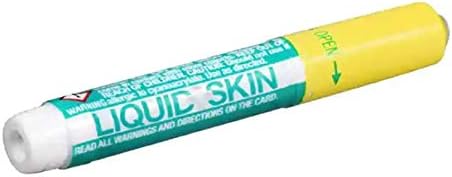 Clear transparent liquid skin bandage applied on a finger joint demonstrating flexible wound protection.