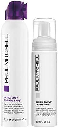 Paul Mitchell Extra Body Finishing Spray bottle packaging and nozzle design