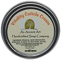 Handcrafted Zmoi cuticle balm container with open lid showing texture