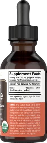 Carlyle Organic Nascent Iodine 325mcg supplement bottle label
