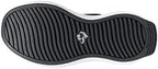 Rear view showing the easy grip finger loops on Silvert's adaptive footwear.