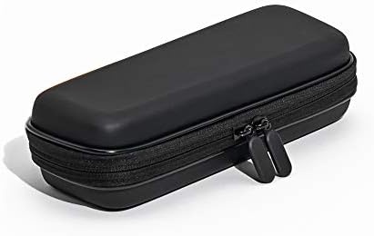 Brio Beardscape trimmer carrying case opened up showing the organized interior with elastic bands and mesh compartment.