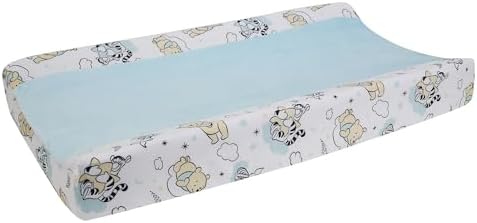 Close up look at the side panels of the Disney character infant changing pad cover featuring Tigger and Piglet.