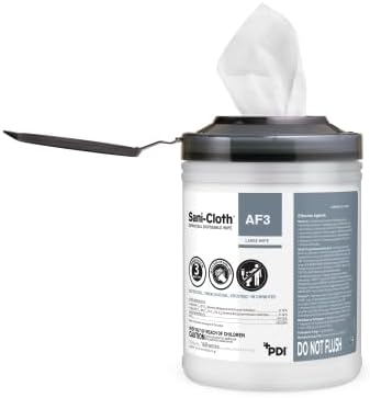 Detail view of the dispensing lid on Sani-Cloth AF3 canister