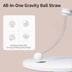 BPA free silicone weaning kit securely attached to a wide neck baby bottle