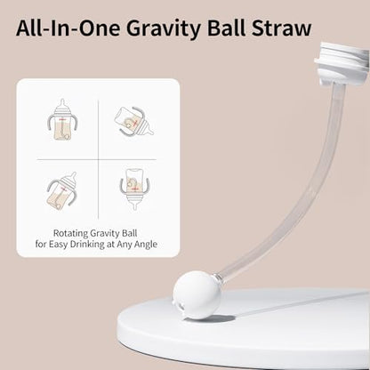 BPA free silicone weaning kit securely attached to a wide neck baby bottle