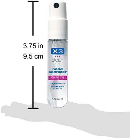 X3 Clean Mini Hand Sanitizer Spray – Alcohol Free and Fragrance Free - Pocket Size 0.27 Ounce Bottles (Pack of 12) - Image 2
