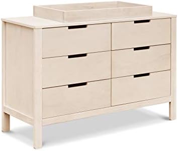 Davinci washed natural wood changing tray angled perspective