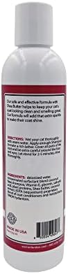 Soap-free two-in-one cat shampoo formula with shea butter for soothing dry feline skin