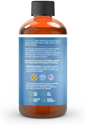 NutriNoche 30 PPM liquid copper bottle label details