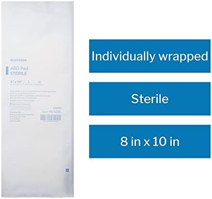McKesson surgical non stick gauze dressing highlighting sealed leak proof edges