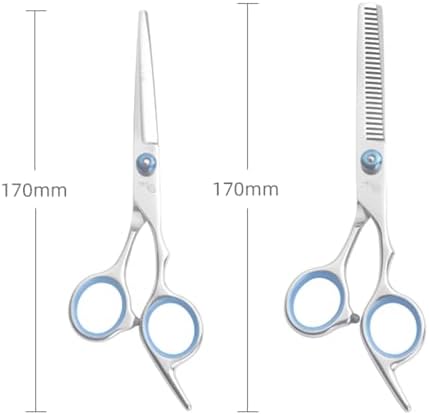 Newaner professional thinning shears close up displaying the sharp toothed blade design for texturizing hair