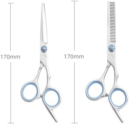 Newaner professional thinning shears close up displaying the sharp toothed blade design for texturizing hair