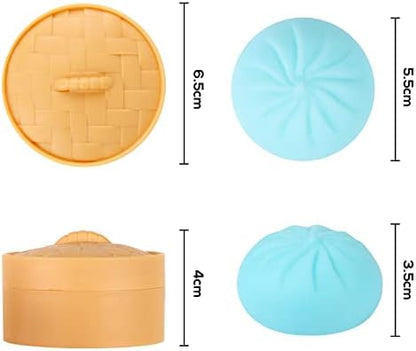 Tactile hand therapy exercise toy being squeezed by an adult for calming focus and mental relaxation