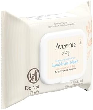 Aveeno Baby hypoallergenic cleansing wipes for sensitive newborn and infant skin daily use