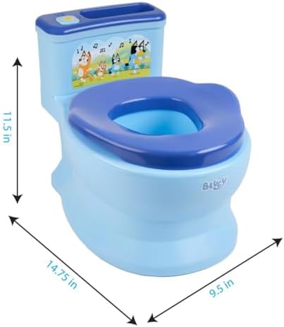 Bluey 2-in-1 toddler potty trainer with soft cushion seat and splash guard