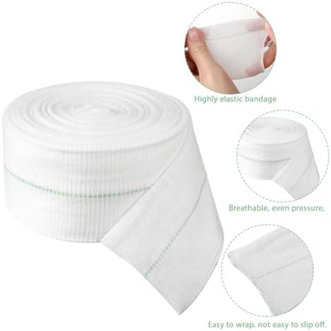 XYYLLL 5cm width elastic bandage roll being cut to custom size.