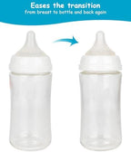 Close up view of the slow flow size S anti colic vented teat.