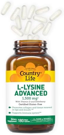Country Life L-Lysine Advanced supplement label details