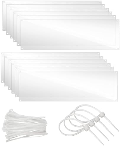 12 Pcs Cage Guard 13.8"x4.7" with Zip Ties Scatter Guard Clear Cage Liner Flexible Side Lining for Rabbit Guinea Pig C&C Metal Wire Playpen - Image 2