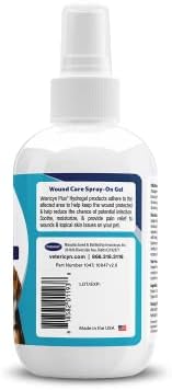 Vetericyn Plus 3 fluid ounces bottle showing product label and key features