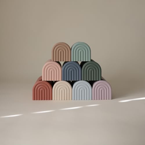 Mushie Shifting Sand spout cover lifestyle bathroom setting