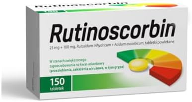 Rutacorbitin Rutinoscorbin 150 tablets blister pack overview