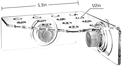 Close-up of the enhanced suction cup mechanism on the acrylic frag bracket.