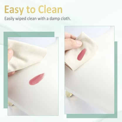 Close up of white nail arm rest for acrylic nail art