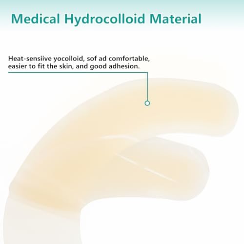 Waterproof hydrocolloid half rings demonstrating flexibility and medical grade adhesive backing
