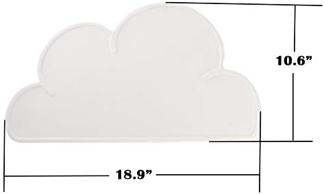 Love Dream Silicone Pet Feeding Mat White with pet bowls