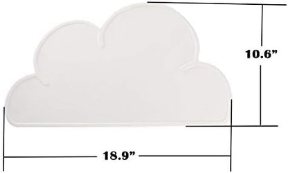 Love Dream Silicone Pet Feeding Mat White with pet bowls