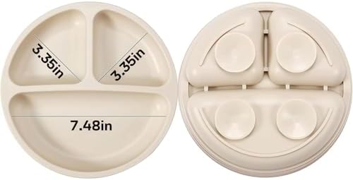 Bottom view of PandaEar silicone plate with strong suction cup